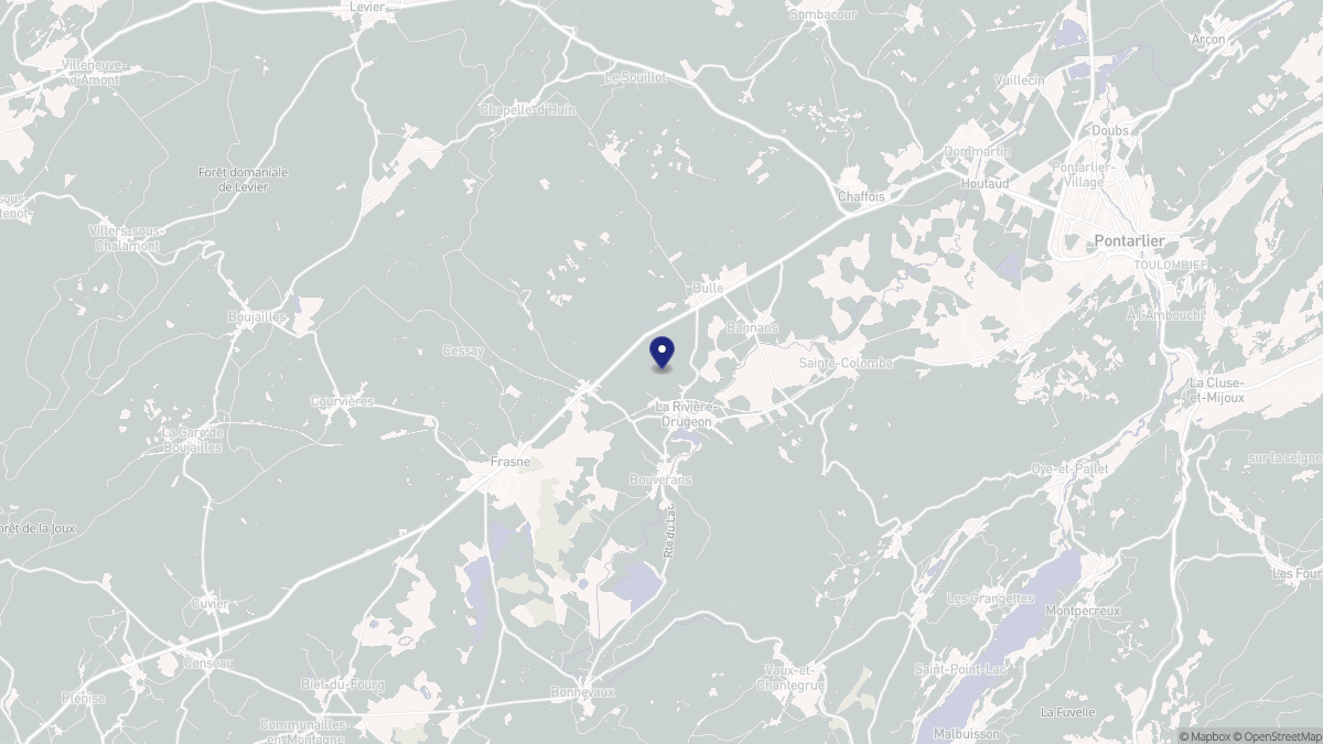 Aperçu cartographique de La Rivière-Drugeon, centré sur la commune