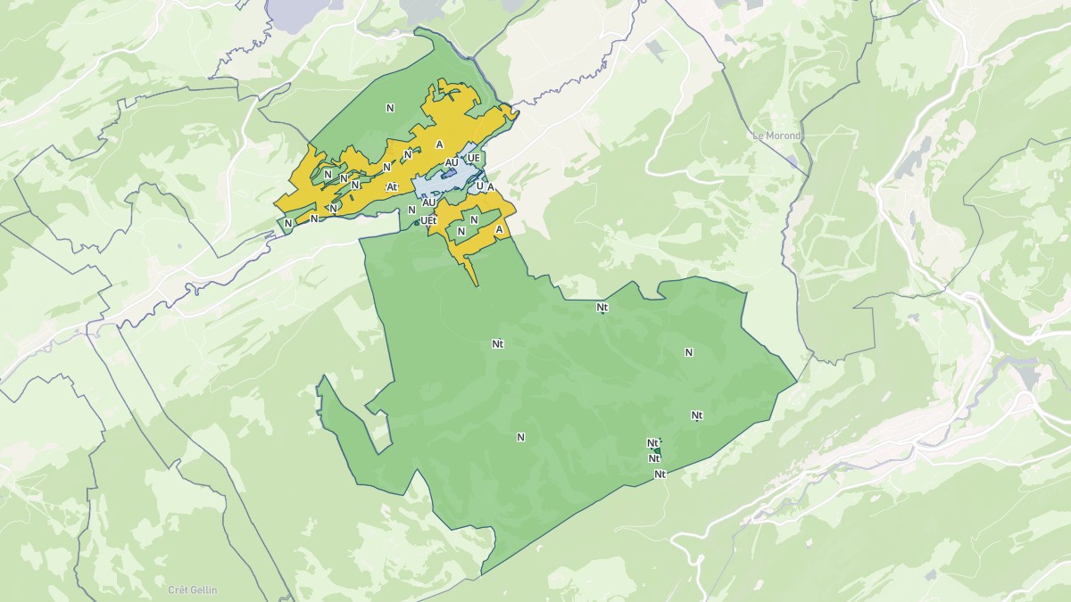 Aperçu cartographique de Rochejean, centré sur la commune