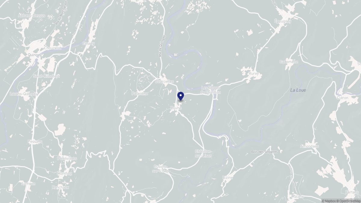 Aperçu cartographique de Rouhe, centré sur la commune