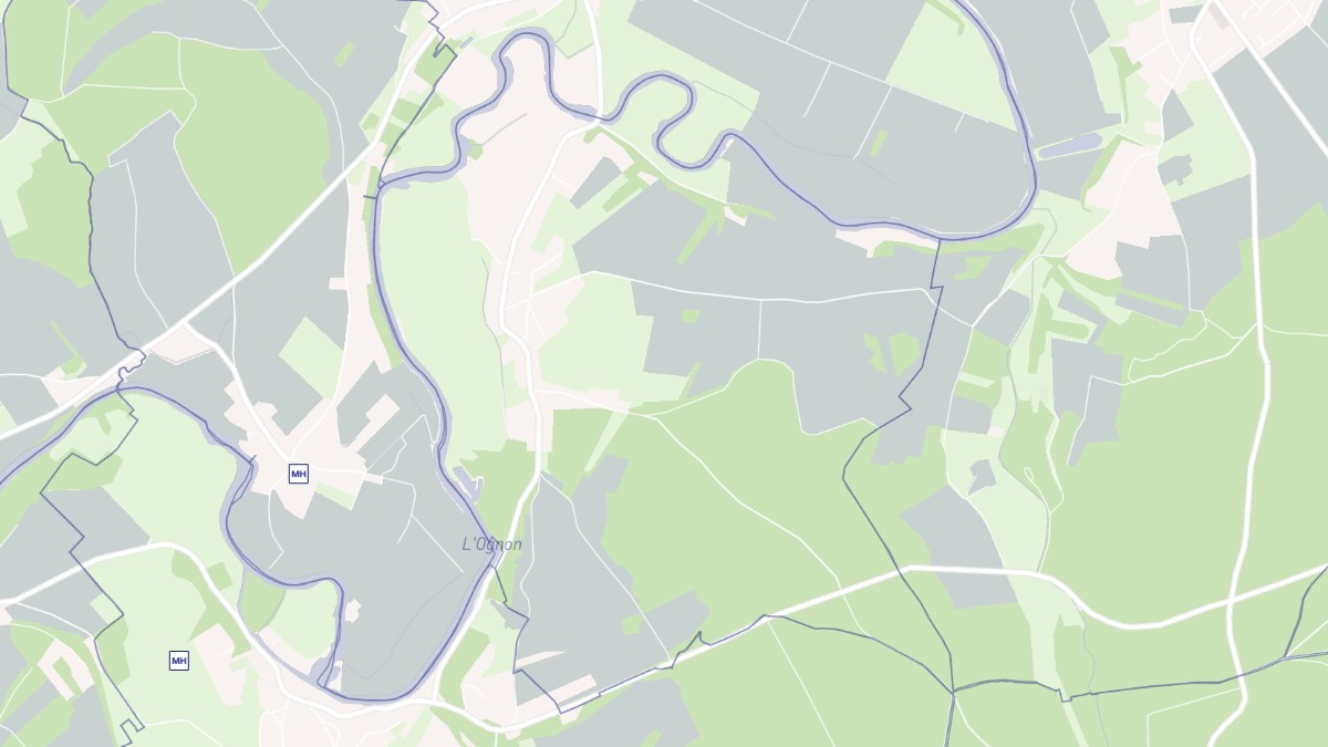 Aperçu cartographique de Sauvagney, centré sur la commune