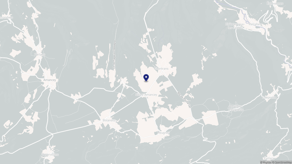 Aperçu cartographique de Silley-Amancey, centré sur la commune
