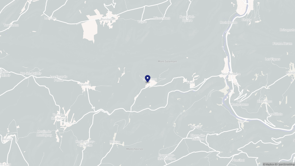 Aperçu cartographique de Solemont, centré sur la commune