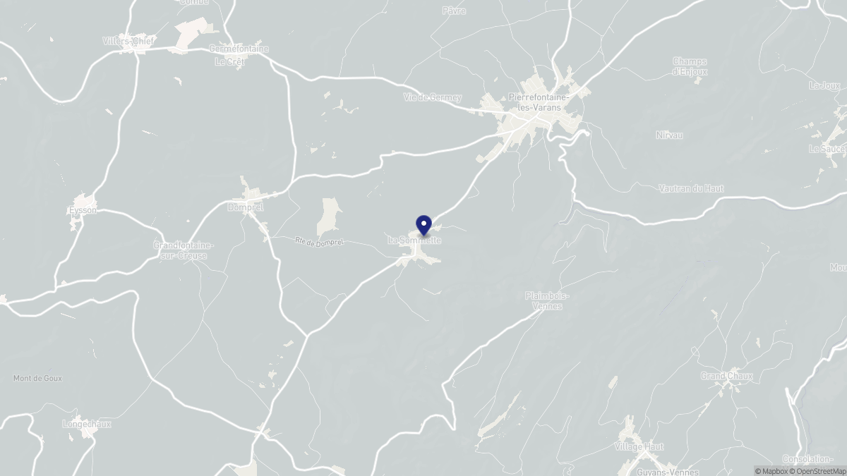 Aperçu cartographique de La Sommette, centré sur la commune