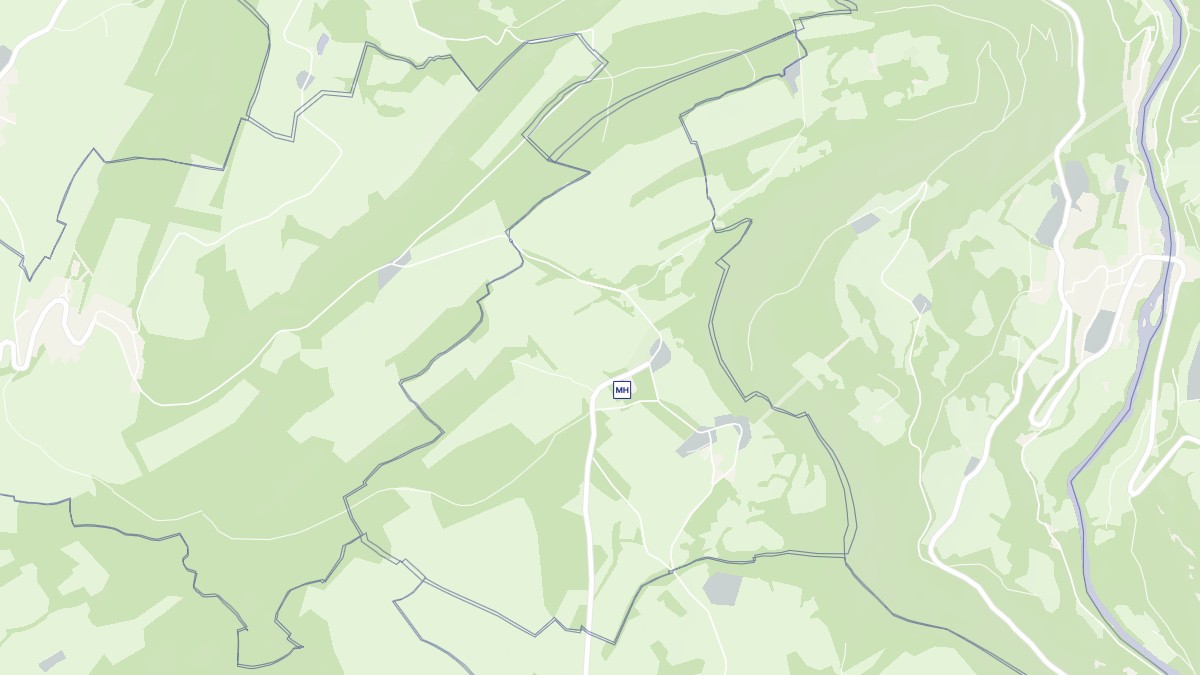 Aperçu cartographique de Urtière, centré sur la commune