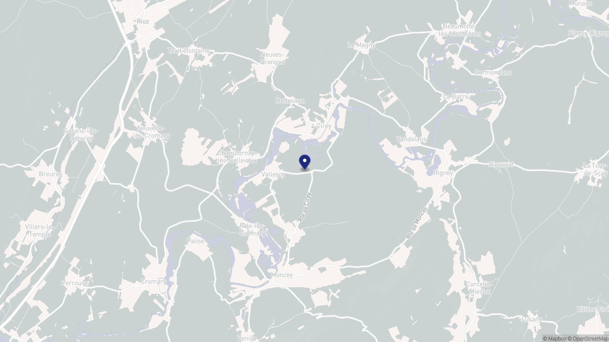 Aperçu cartographique de Valleroy, centré sur la commune