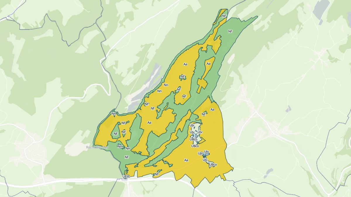 Aperçu cartographique de Vennes, centré sur la commune
