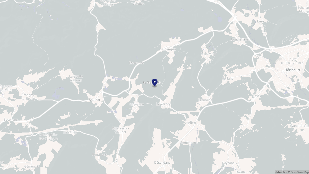 Aperçu cartographique de Le Vernoy, centré sur la commune