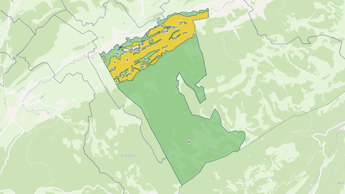 Aperçu cartographique de Les Villedieu, centré sur la commune