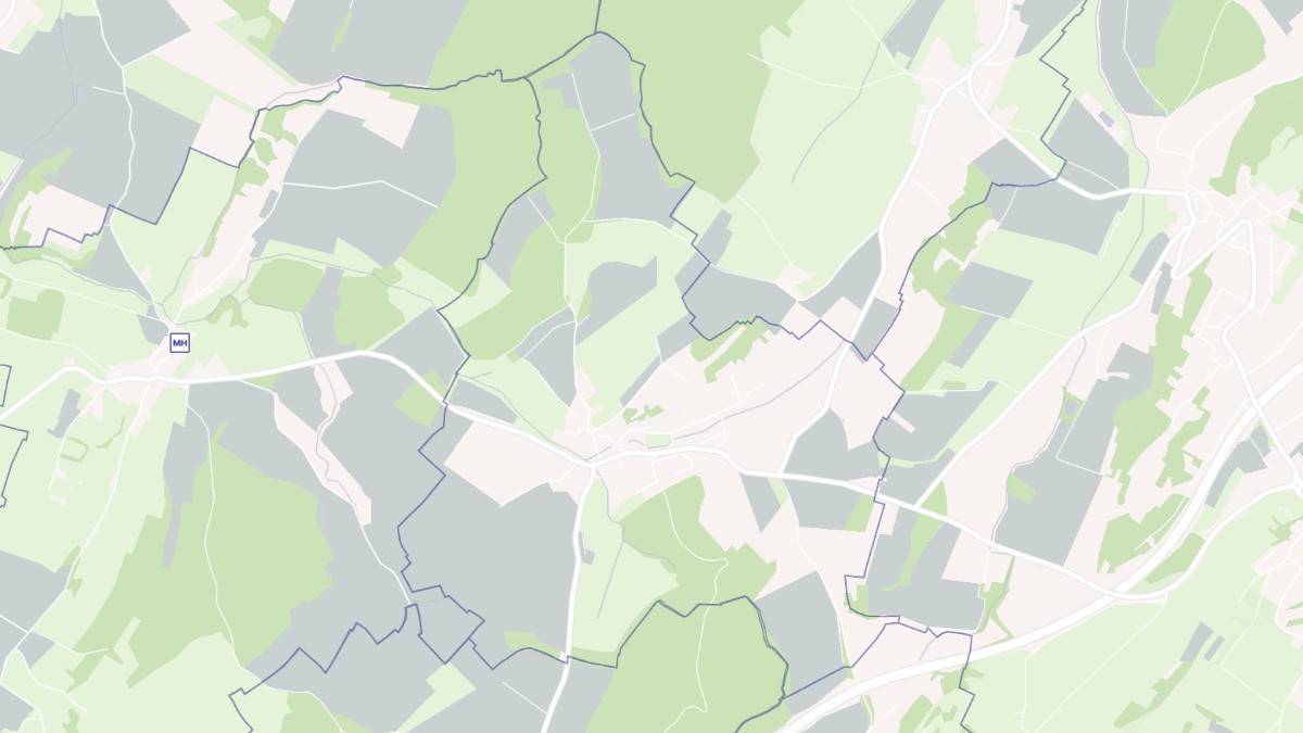 Aperçu cartographique de Villers-Buzon, centré sur la commune