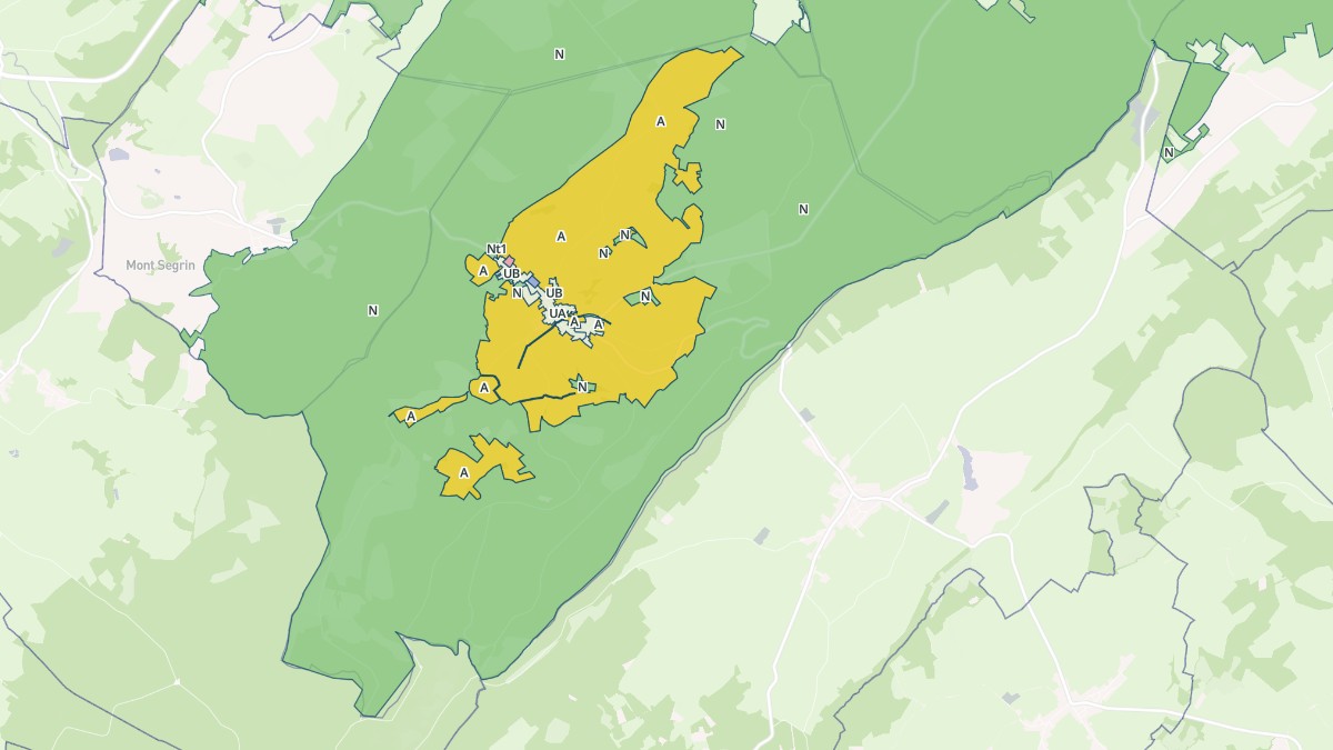 Aperçu cartographique de Villers-sous-Chalamont, centré sur la commune