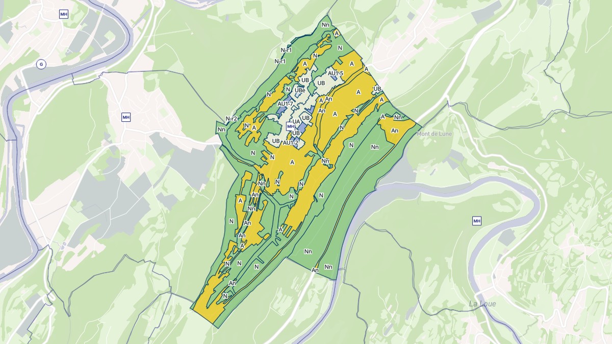 Aperçu cartographique de Vorges-les-Pins, centré sur la commune