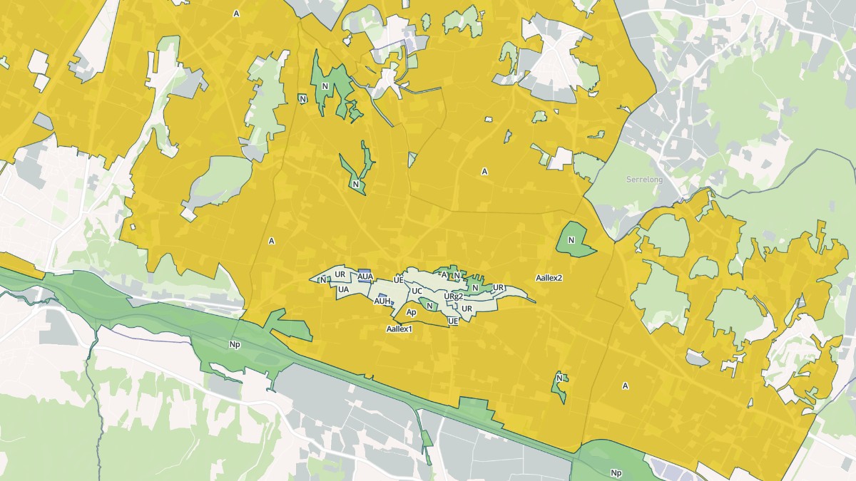Aperçu cartographique de Allex, centré sur la commune