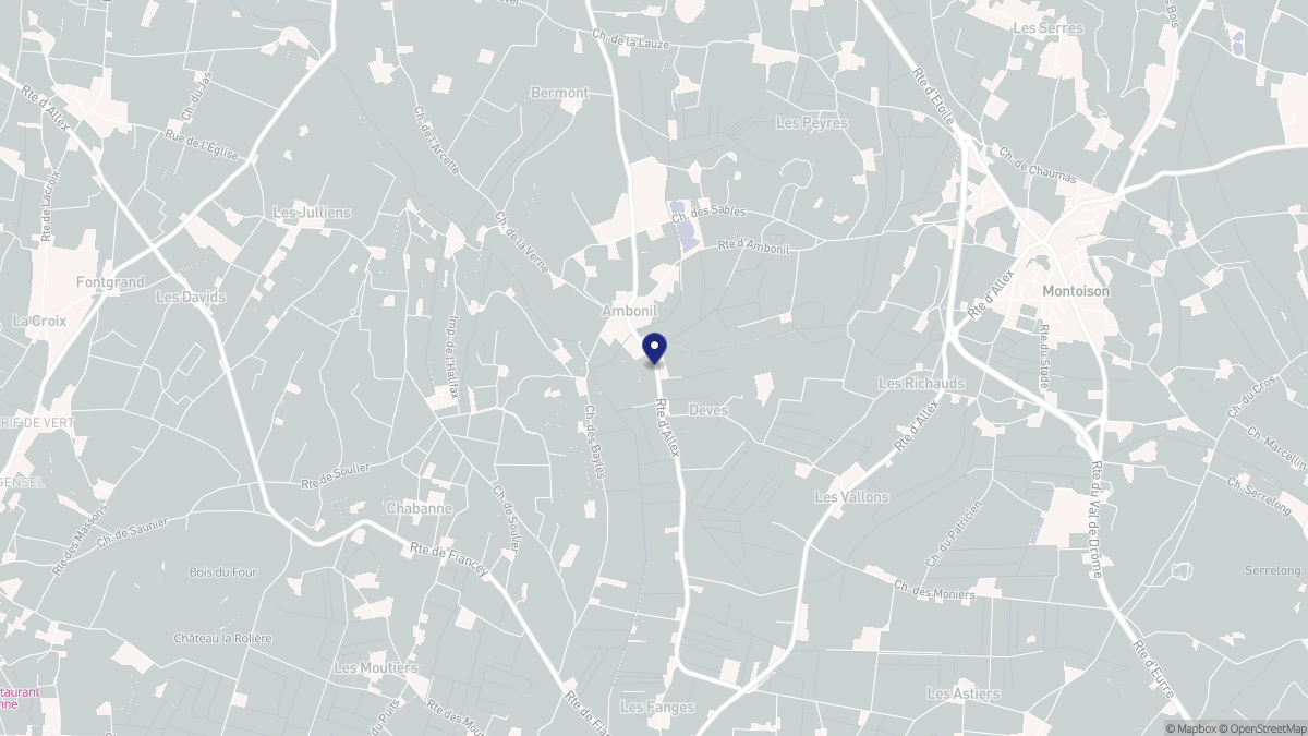 Aperçu cartographique de Ambonil, centré sur la commune