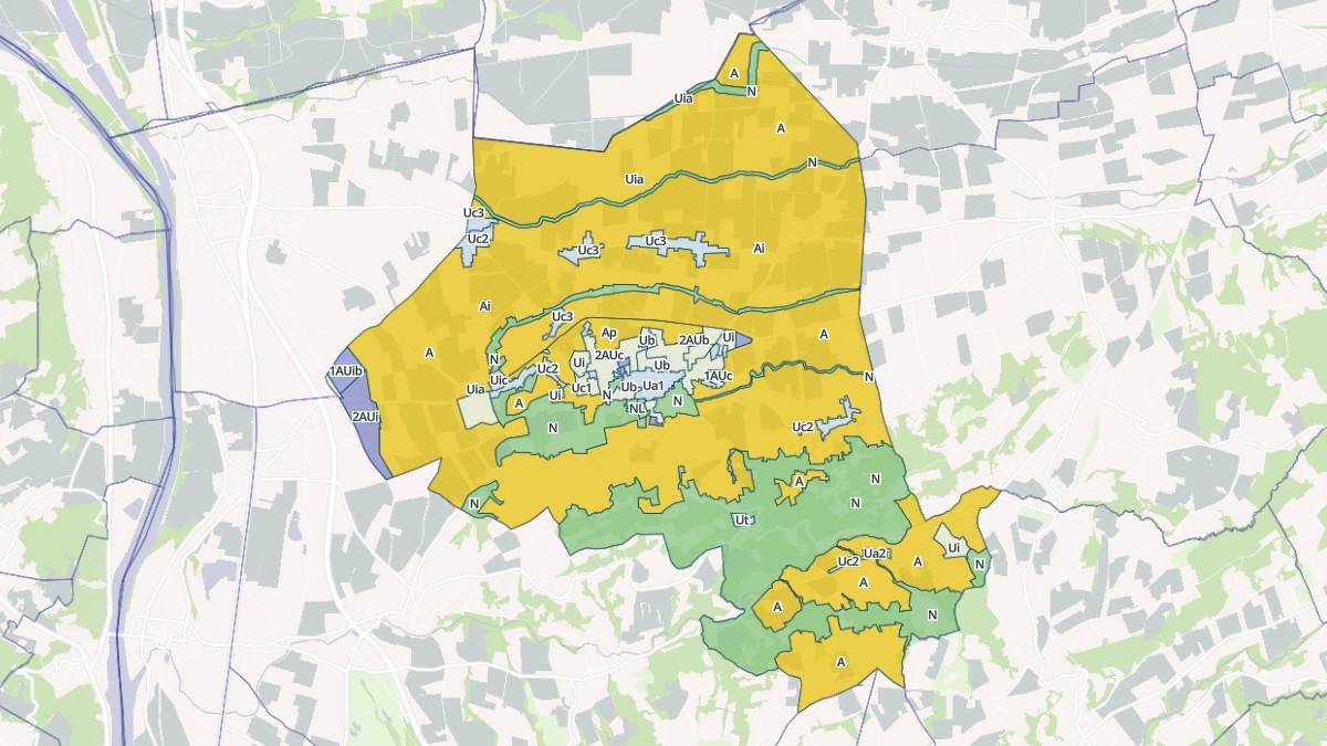 Aperçu cartographique de Anneyron, centré sur la commune