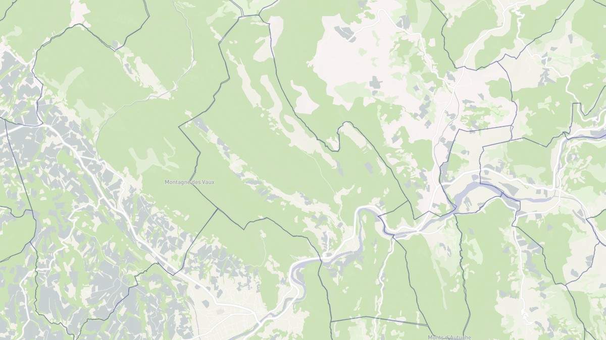 Aperçu cartographique de Aubres, centré sur la commune