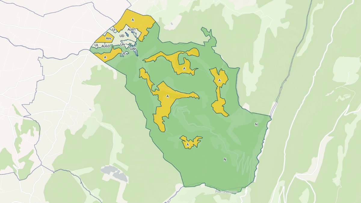 Aperçu cartographique de Barbières, centré sur la commune