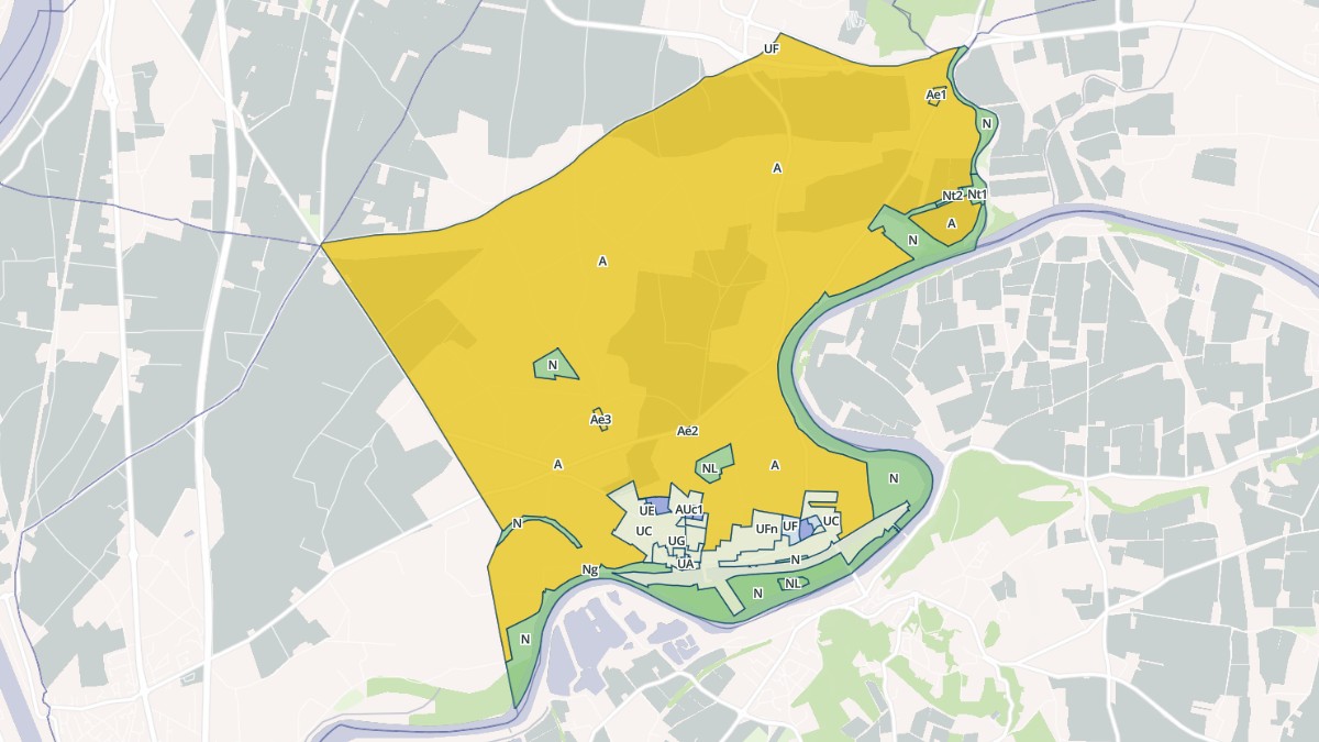 Aperçu cartographique de Beaumont-Monteux, centré sur la commune