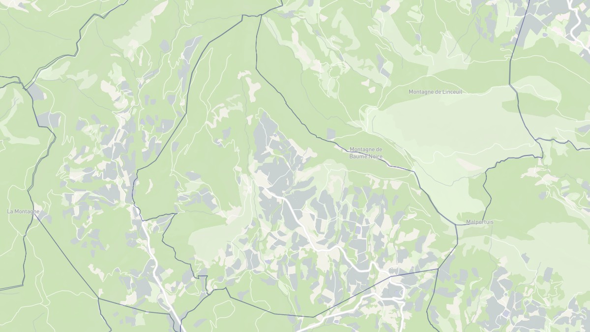 Aperçu cartographique de Beauvoisin, centré sur la commune