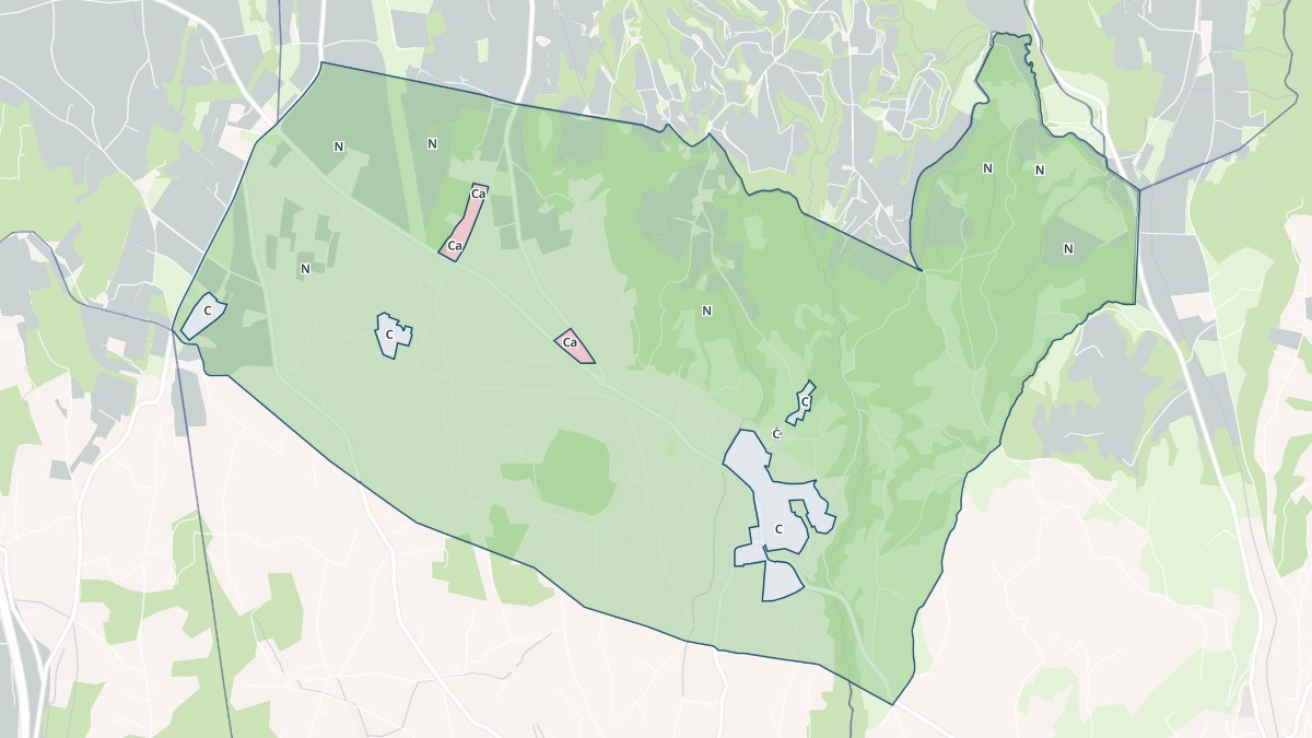 Aperçu cartographique de Bren, centré sur la commune