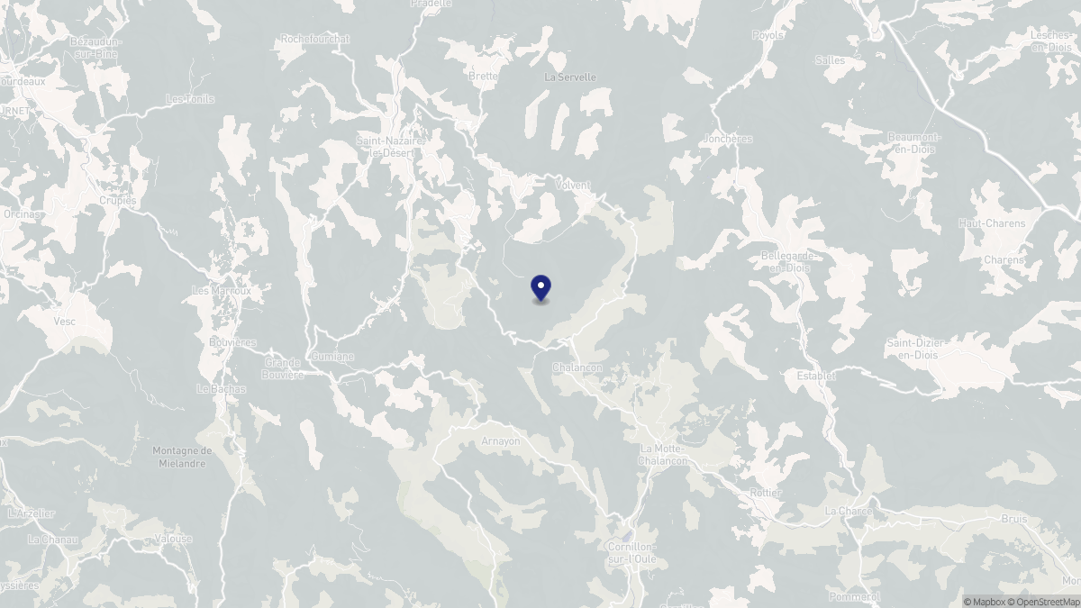 Aperçu cartographique de Chalancon, centré sur la commune
