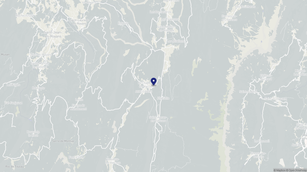 Aperçu cartographique de La Chapelle-en-Vercors, centré sur la commune