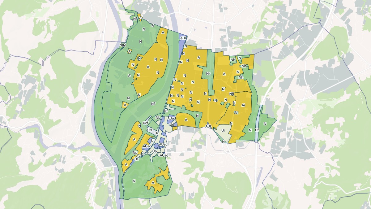 Aperçu cartographique de Châteauneuf-du-Rhône, centré sur la commune