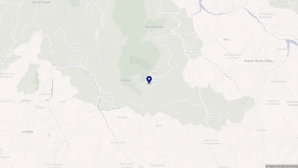 Aperçu cartographique de Châtillon-en-Diois, centré sur la commune
