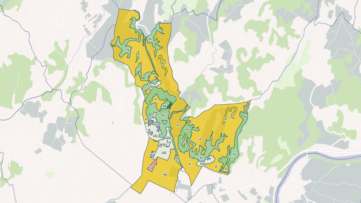 Aperçu cartographique de Châtillon-Saint-Jean, centré sur la commune