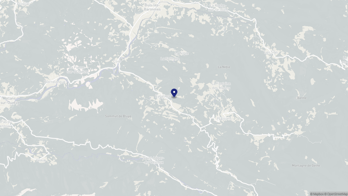 Aperçu cartographique de Eygaliers, centré sur la commune