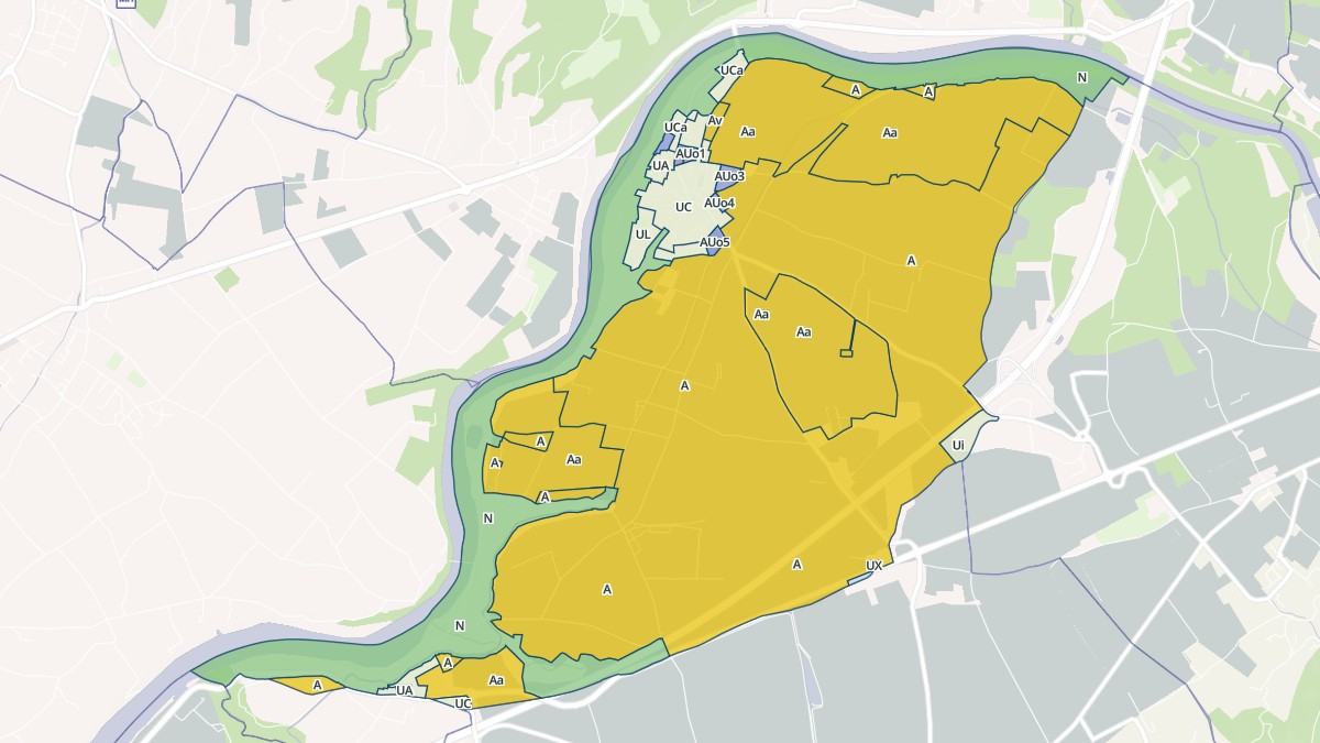 Aperçu cartographique de Eymeux, centré sur la commune