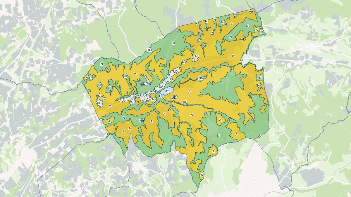 Aperçu cartographique de Hauterives, centré sur la commune