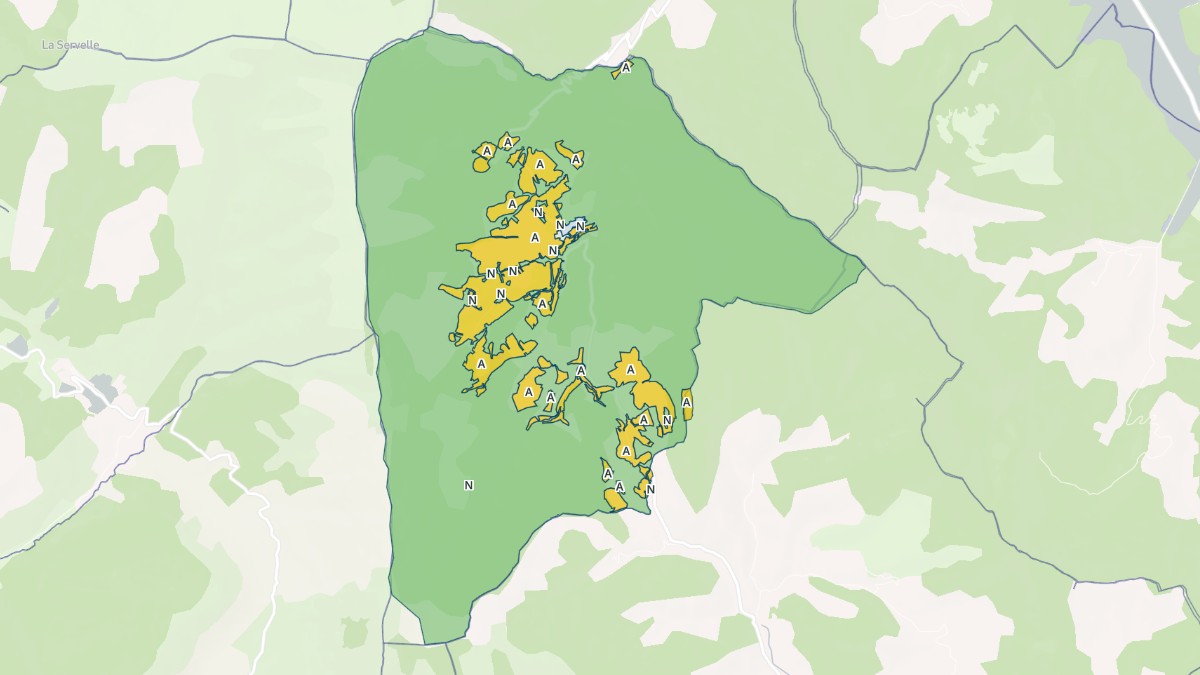 Aperçu cartographique de Jonchères, centré sur la commune