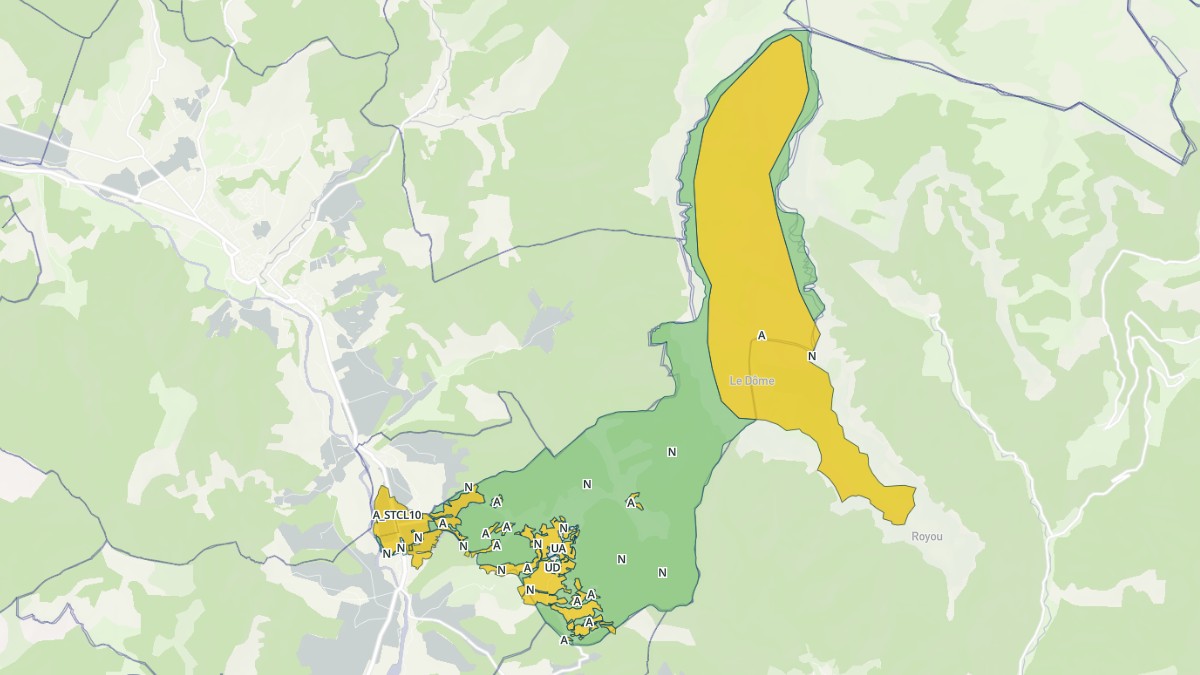 Aperçu cartographique de Laval-d'Aix, centré sur la commune