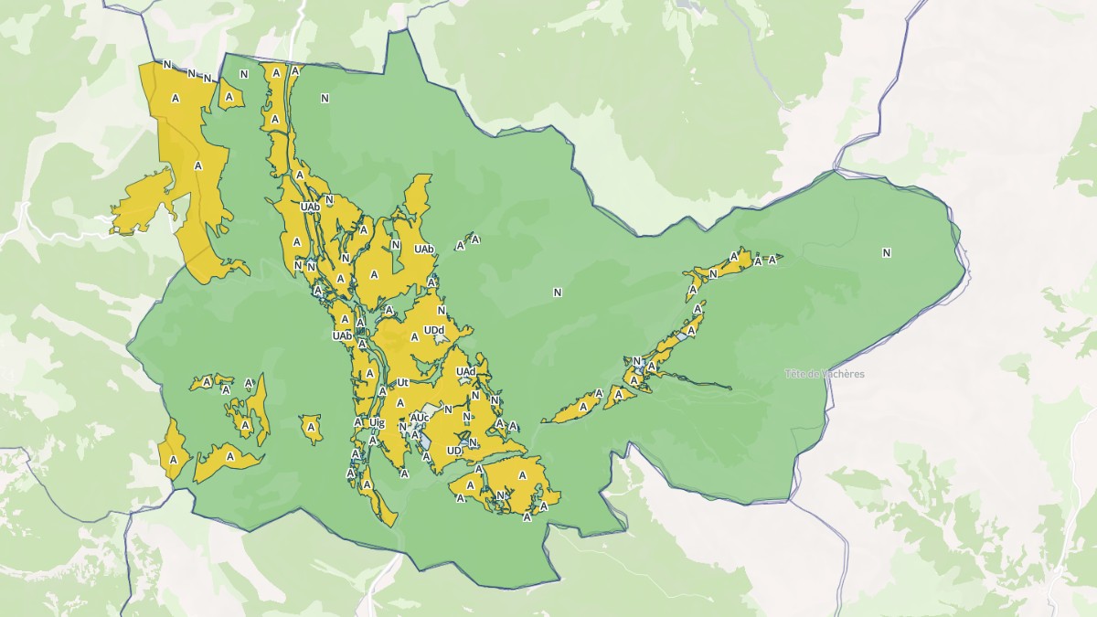 Aperçu cartographique de Lus-la-Croix-Haute, centré sur la commune