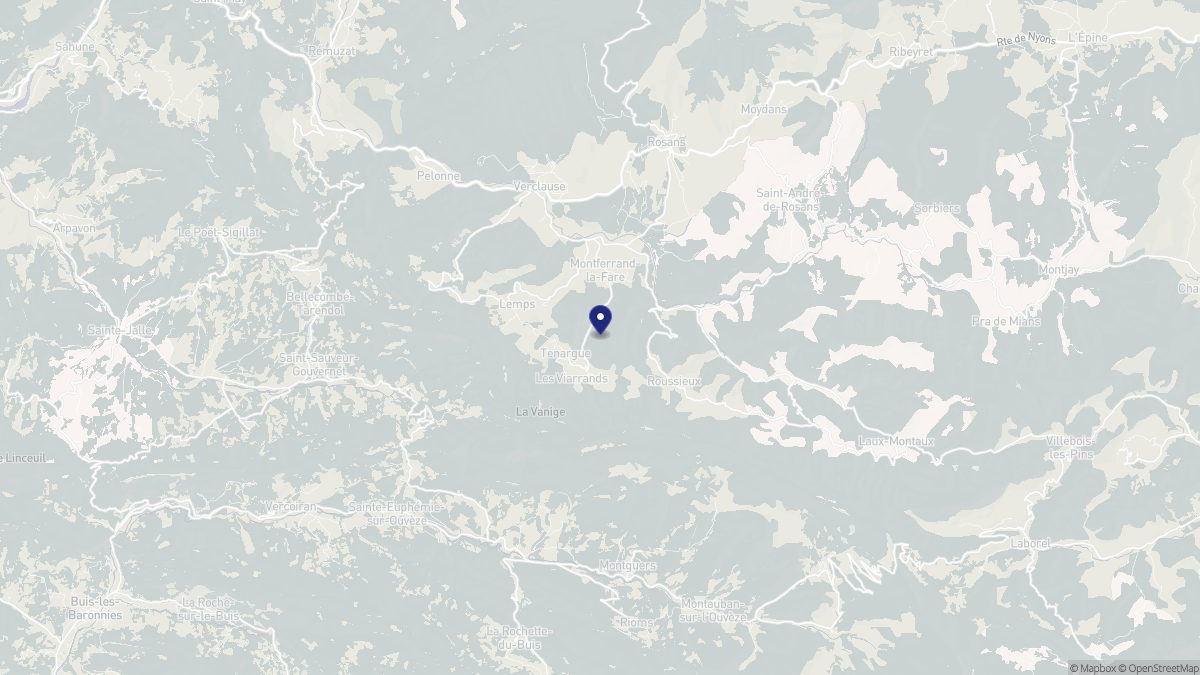 Aperçu cartographique de Montferrand-la-Fare, centré sur la commune