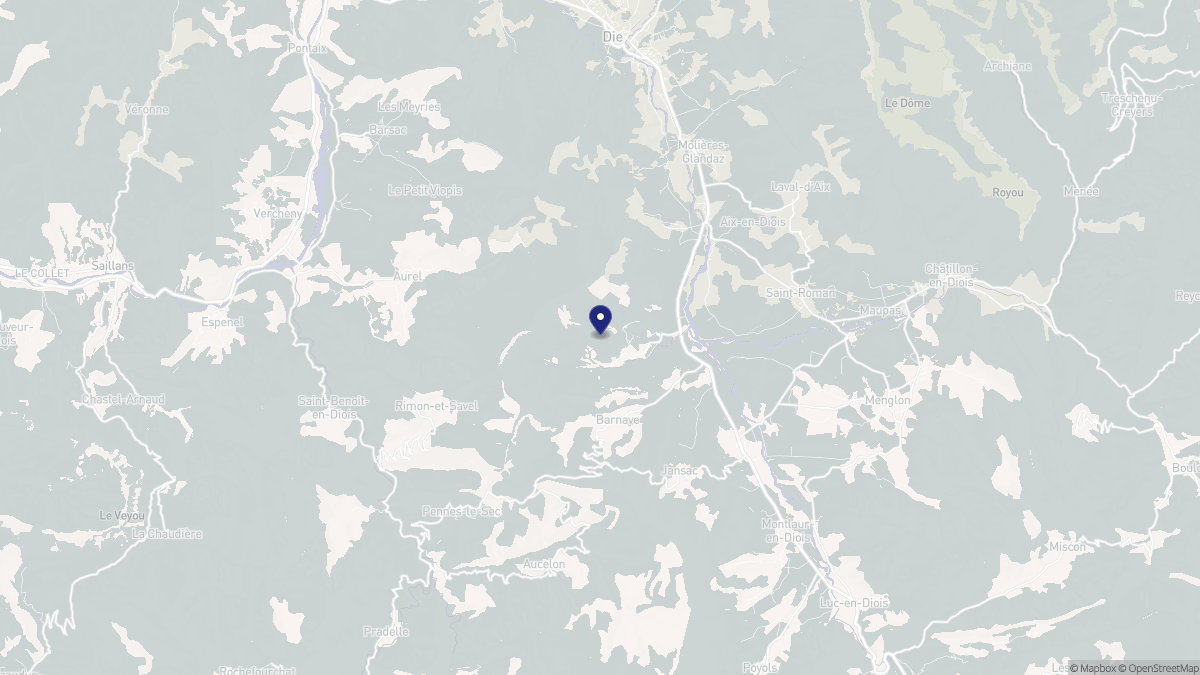 Aperçu cartographique de Montmaur-en-Diois, centré sur la commune
