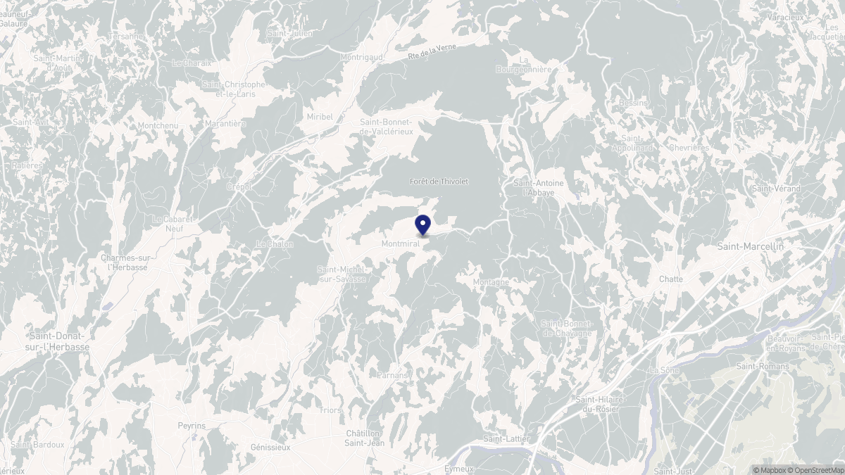 Aperçu cartographique de Montmiral, centré sur la commune