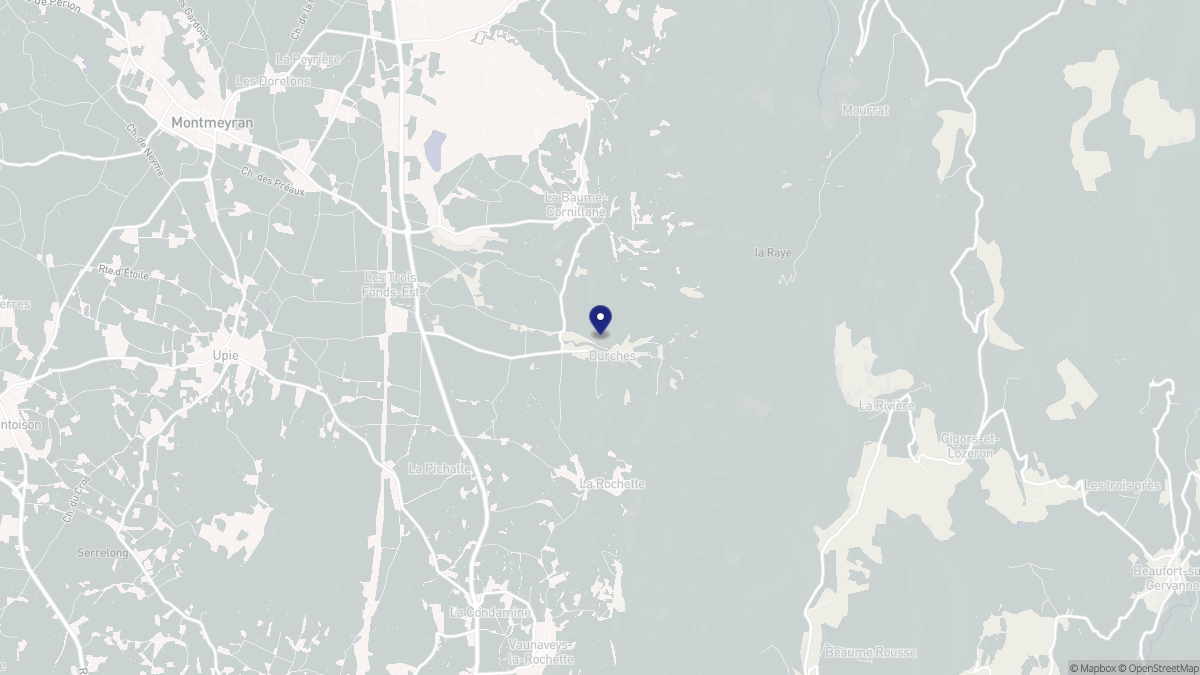 Aperçu cartographique de Ourches, centré sur la commune