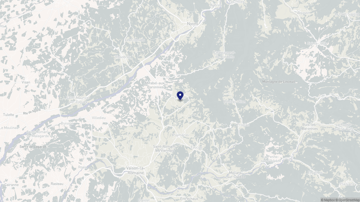Aperçu cartographique de Piégon, centré sur la commune