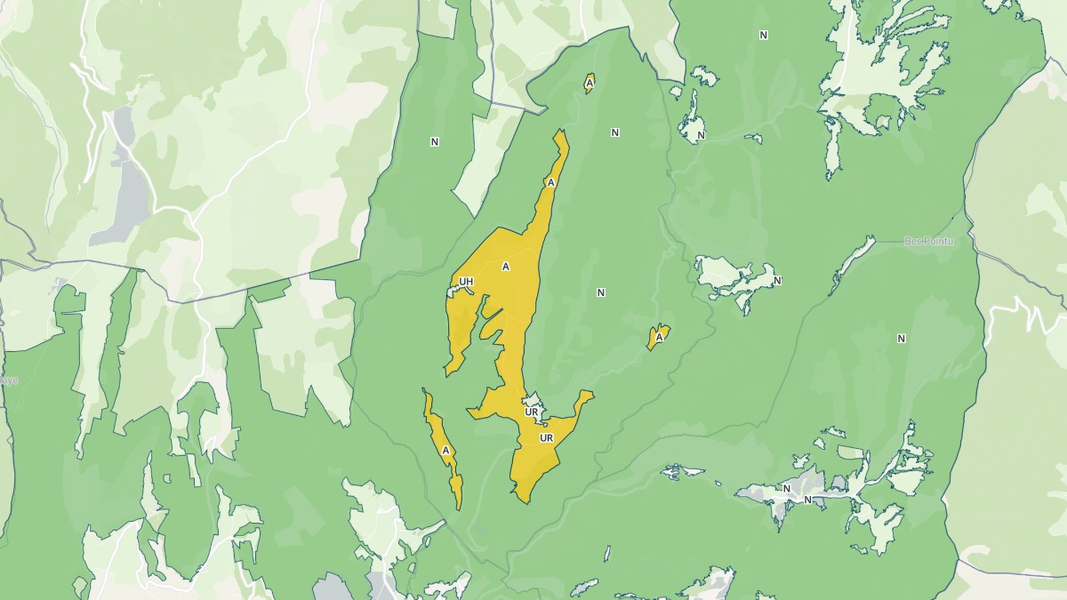 Aperçu cartographique de Plan-de-Baix, centré sur la commune