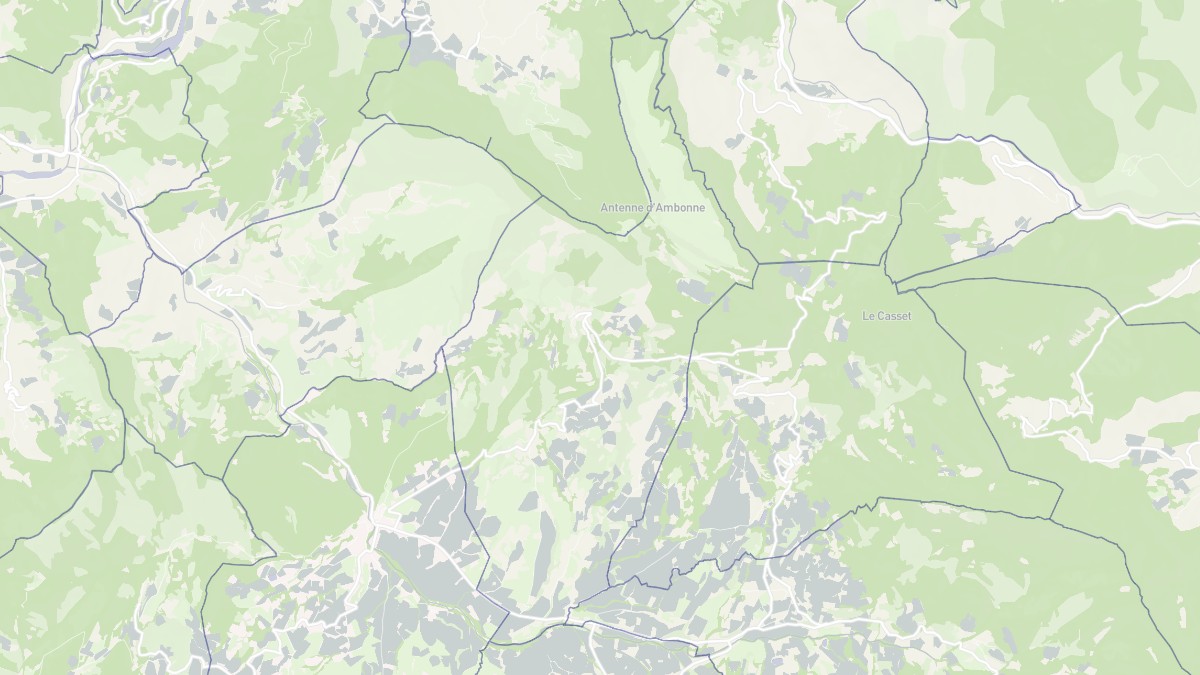 Aperçu cartographique de Le Poët-Sigillat, centré sur la commune