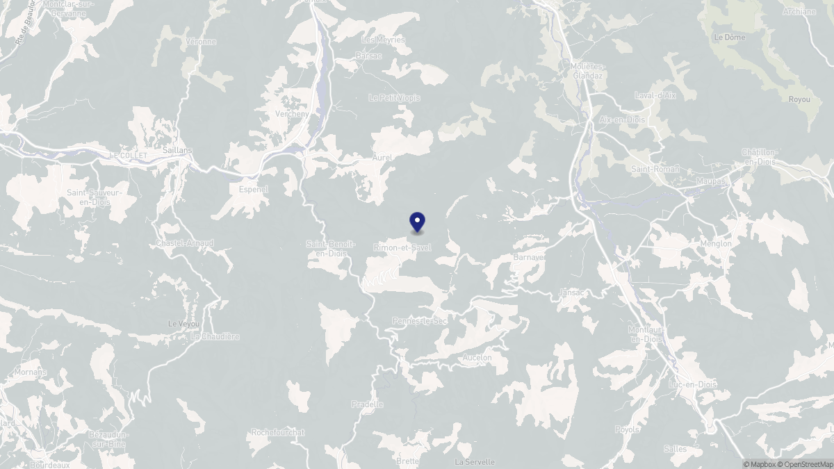 Aperçu cartographique de Rimon-et-Savel, centré sur la commune