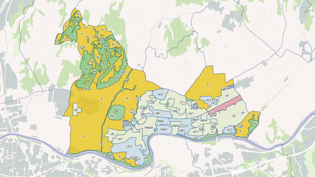 Aperçu cartographique de Romans-sur-Isère, centré sur la commune