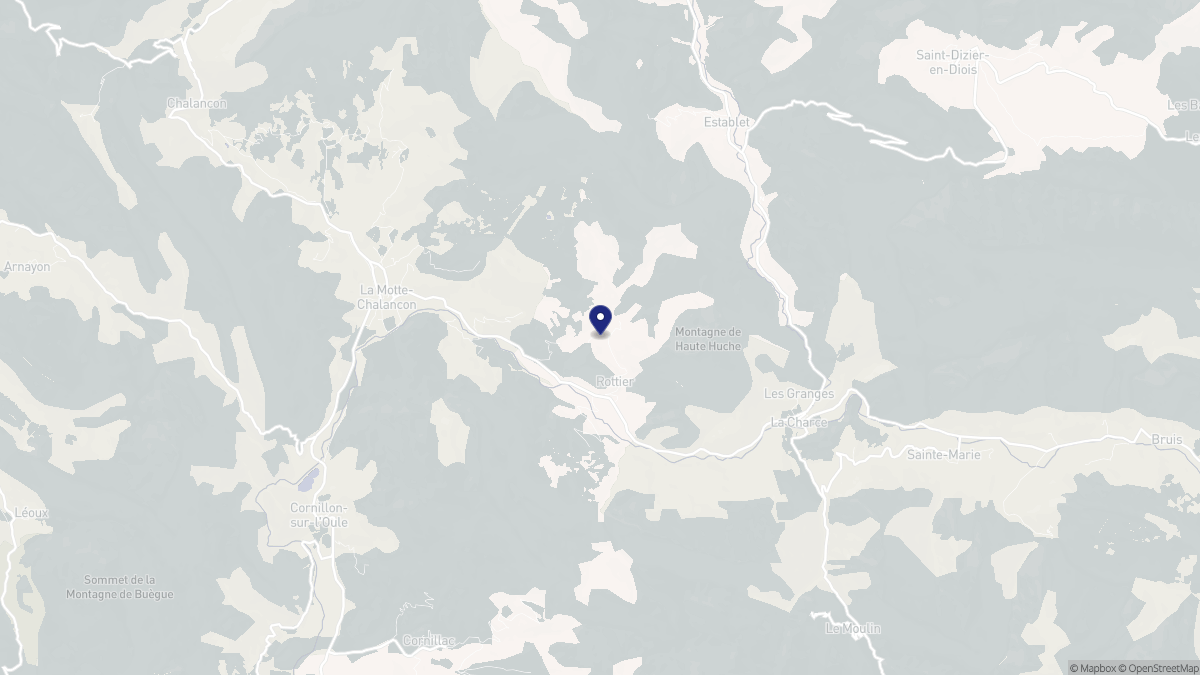 Aperçu cartographique de Rottier, centré sur la commune