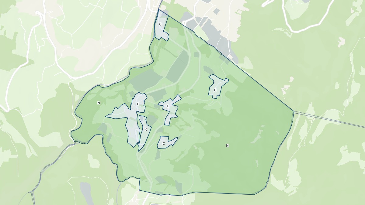 Aperçu cartographique de Saint-Martin-le-Colonel, centré sur la commune