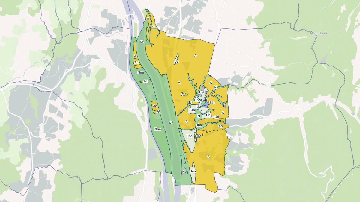 Aperçu cartographique de Saulce-sur-Rhône, centré sur la commune