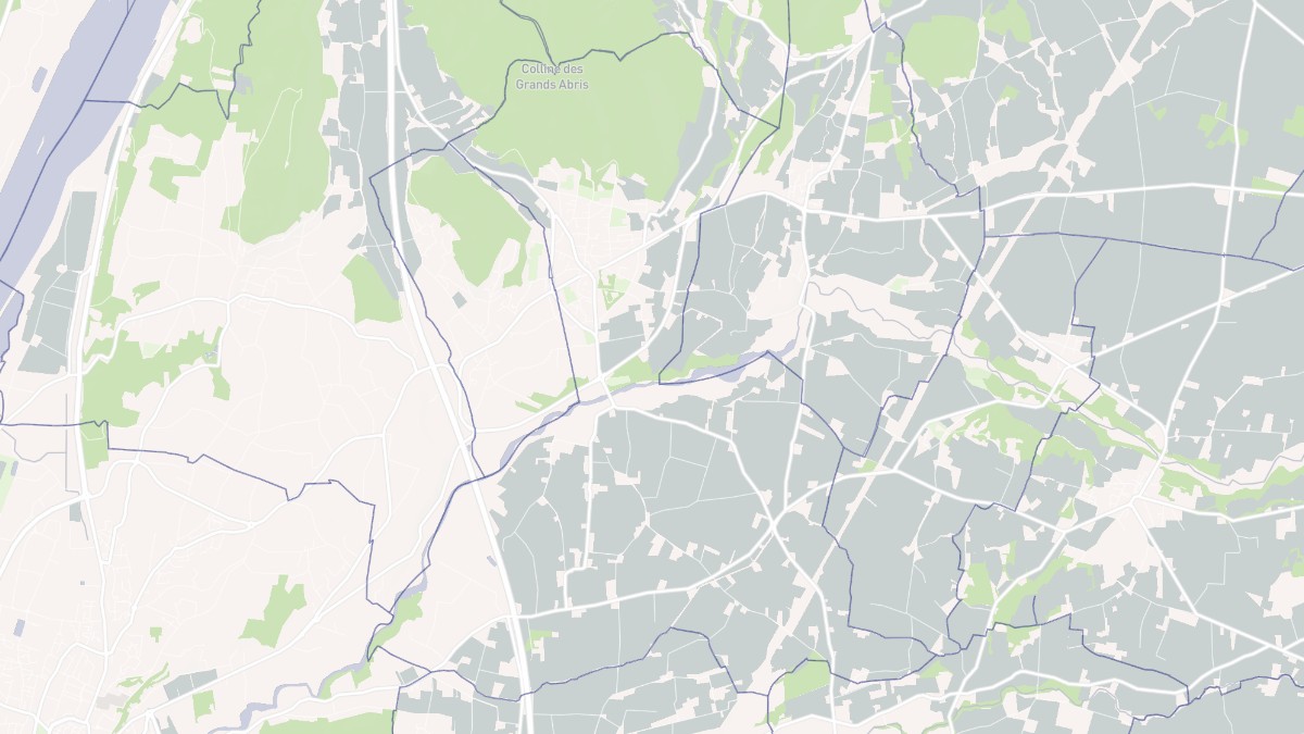Aperçu cartographique de Sauzet, centré sur la commune