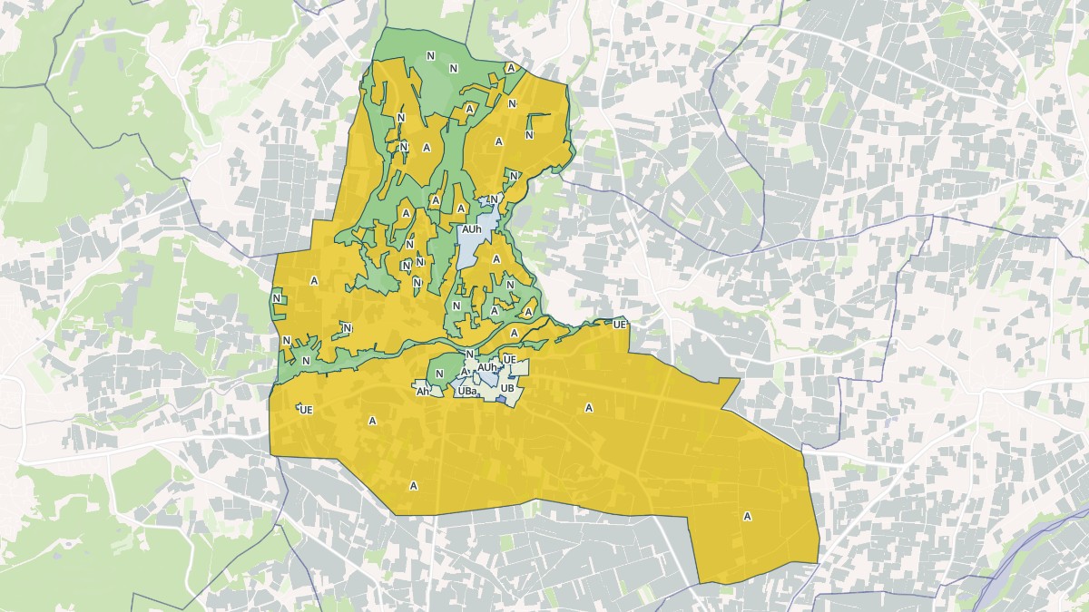 Aperçu cartographique de Suze-la-Rousse, centré sur la commune
