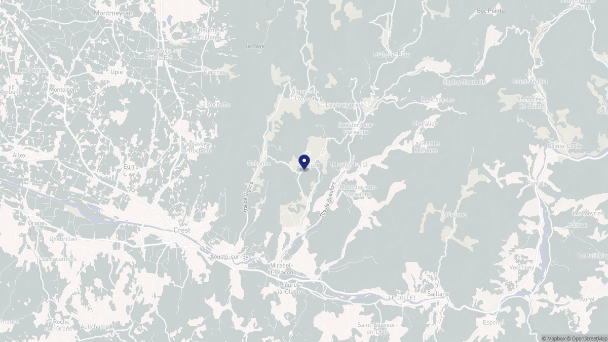 Aperçu cartographique de Suze, centré sur la commune