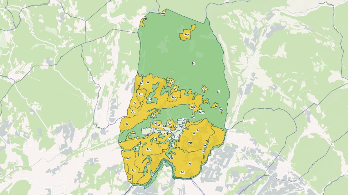 Aperçu cartographique de Taulignan, centré sur la commune